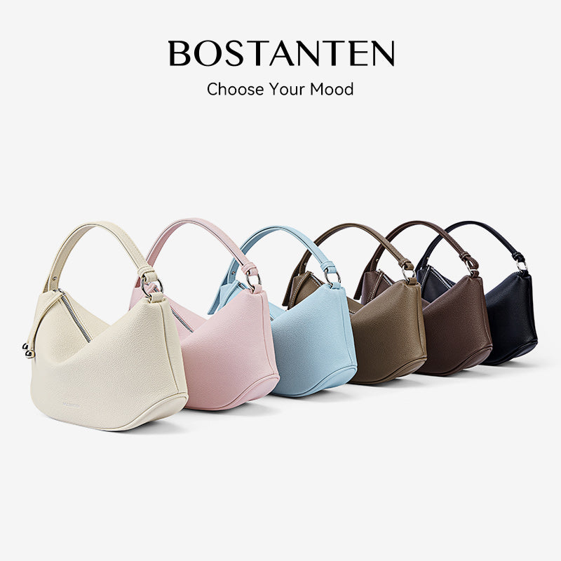 [Loop Bag] BOSTANTEN Tas Selempang Wanita Tas Tangan Silinder Premium Kulit Multi Carry Hand/Underarm/Crossbody Fashion