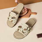 [LuxChoco Berry Sandal] BOSTANTEN Sandal Wanita – Flat Sandal Lembut,  Cocok untuk Santai & ke Pantai