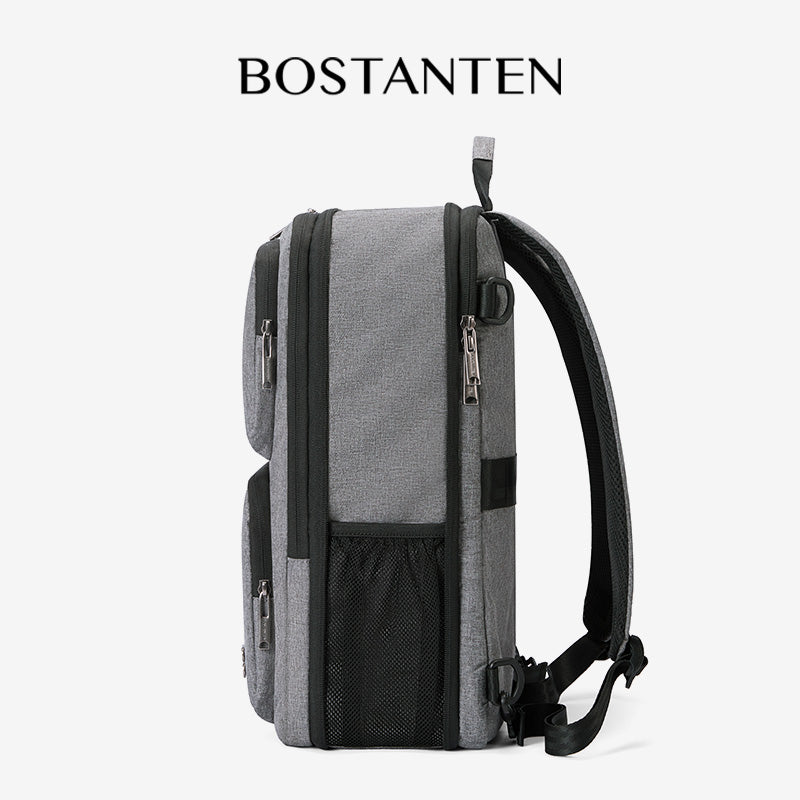 Bostanten Dualpack Bag Tas Ransel Pria Expandable Tas Laptop Anti Air untuk Kerja Bisnis Sekolah Kuliah