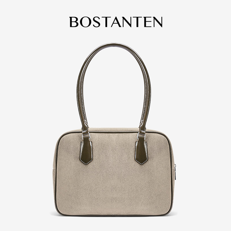 [Suede Toast Bag] BOSTANTEN Totebag Wanita Tas laptop 13,3 inci Tas Bahu Kuliah Terbaru Tas Bahu Kekinian