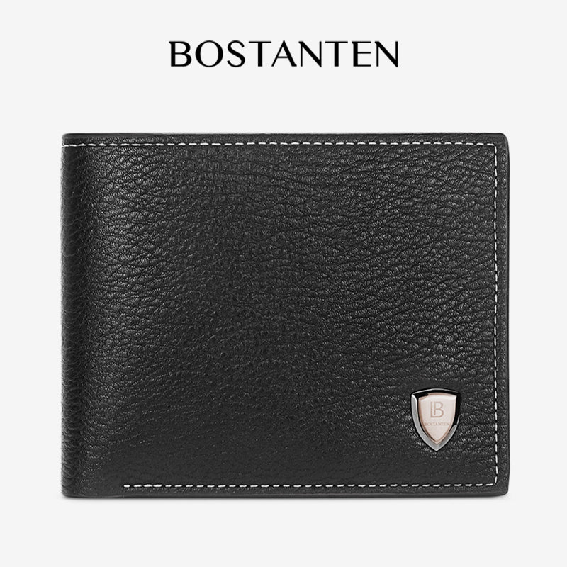 BOSTANTEN Dompet Lipat Pria Kulit PU Dengan Berbagai Motif