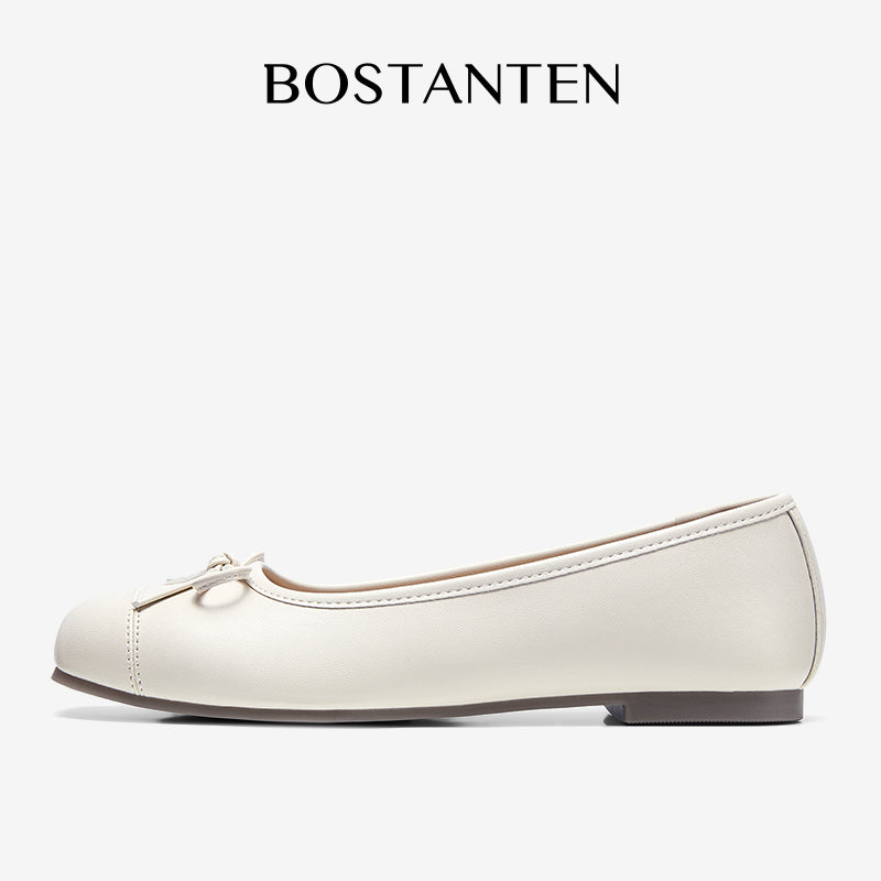 [Puff Ballet Shoes] BOSTANTEN Sepatu Wanita Balet Fashion Anti selip Sol