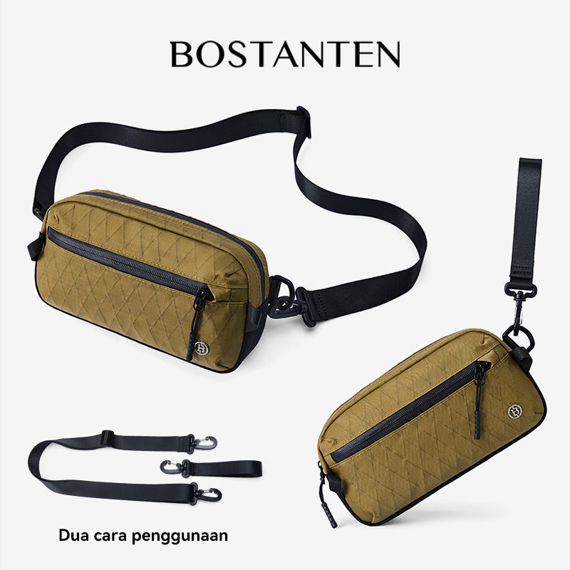 BOSTANTEN Tas Pinggang Pria Tas Bahu Pria Waistbag Pria Clucth Bag Tahan Air