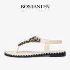 Sandal Wanita Glitter Berkilau Bostanten – Sol Tipis, Gaya Elegan