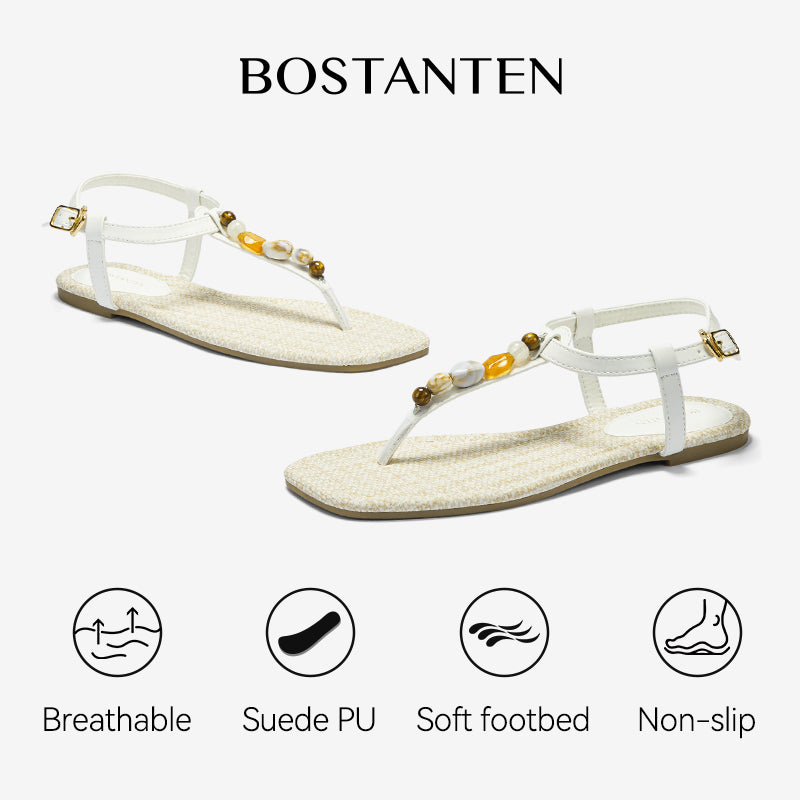 BOSTANTEN Lucky Sandal Flat Jepit Wanita Korea Premium Pesta kekinian