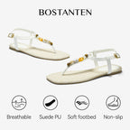 BOSTANTEN Lucky Sandal Flat Jepit Wanita Korea Premium Pesta kekinian