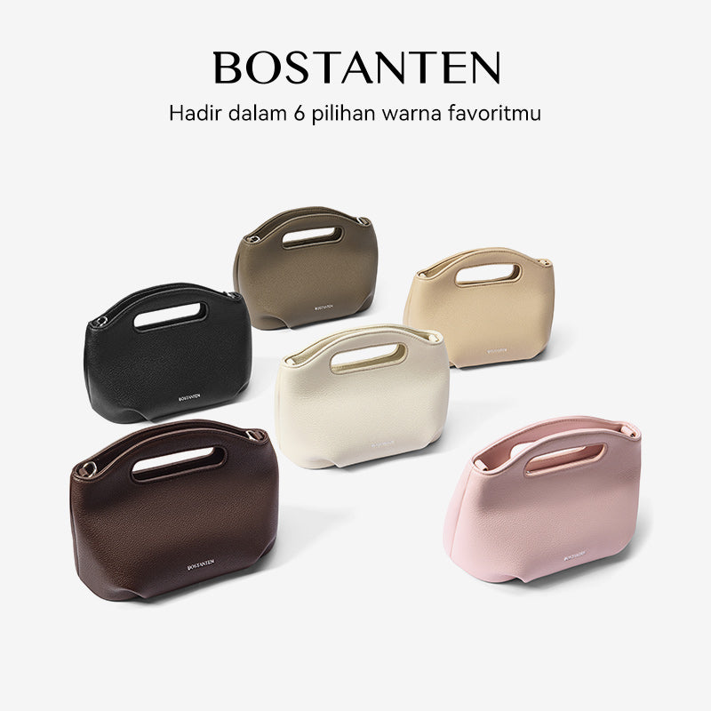 [Hudson Bag] BOSTANTEN Tas Selempang Wanita Mini Lucu - 3in1 Crossbody/Underarm/Tangan, Desain Handle Unik & Tali Adjustable