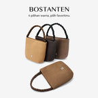 [Teddy Bag] BOSTANTEN Tas Selempang Wanita Kulit Suede Mini Fashionable – Desain Tali Anyaman DIY Adjustable Strap Tas Selempang