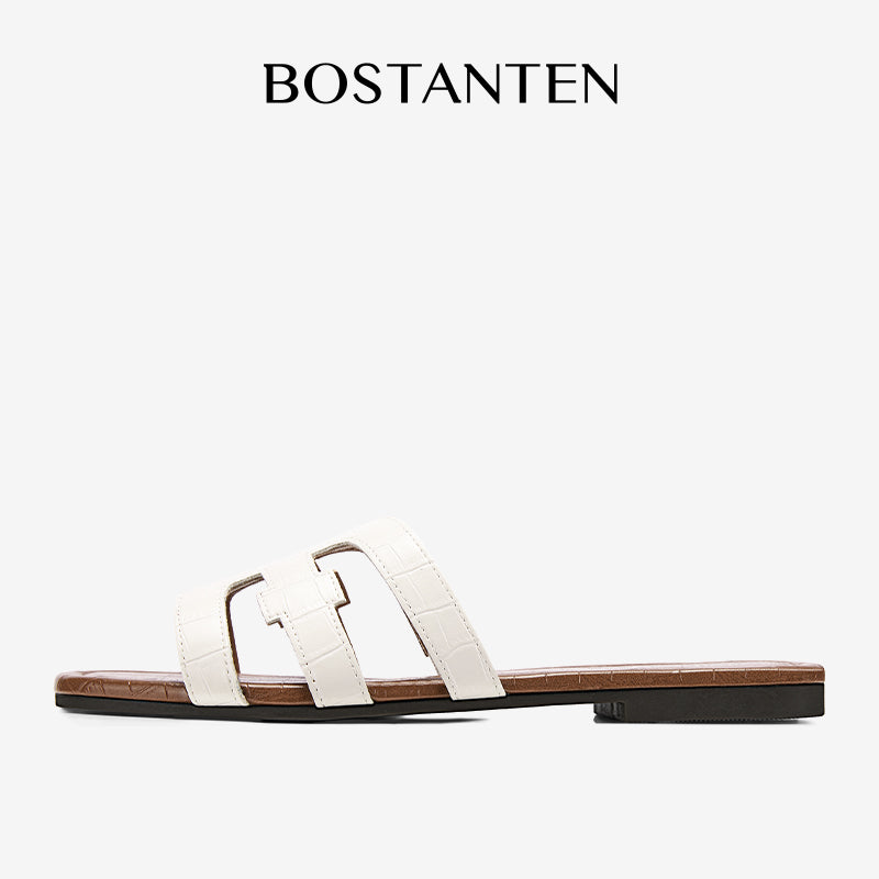 [Volcana Shoes]Bostanten Sandal Wanita Sandal pantai berongga dengan ujung terbuka