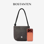 [Teddy Bag] BOSTANTEN Tas Selempang Wanita Kulit Suede Mini Fashionable – Desain Tali Anyaman DIY Adjustable Strap Tas Selempang