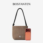 [Teddy Bag] BOSTANTEN Tas Selempang Wanita Kulit Suede Mini Fashionable – Desain Tali Anyaman DIY Adjustable Strap Tas Selempang