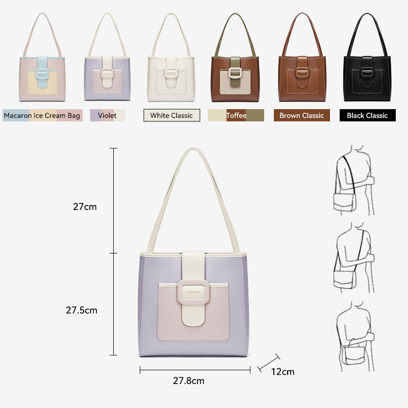 [Ice Cream Bag] BOSTANTEN Tas Bahu Wanita Hobo Bag 2025 Casual & Simple Totebag Shoulder Kuliah Korea Pu Tas Wanita