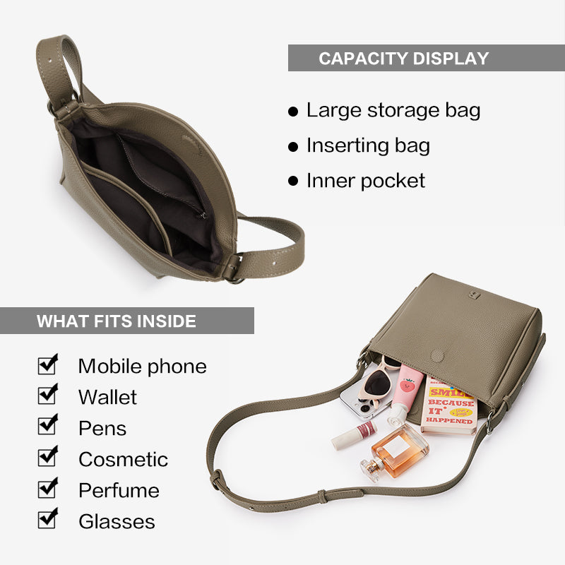 [Alena Bag] BOSTANTEN Tas Selempang Wanita 2 in 1 – Sling & Shoulder Bag Kulit Sintetis