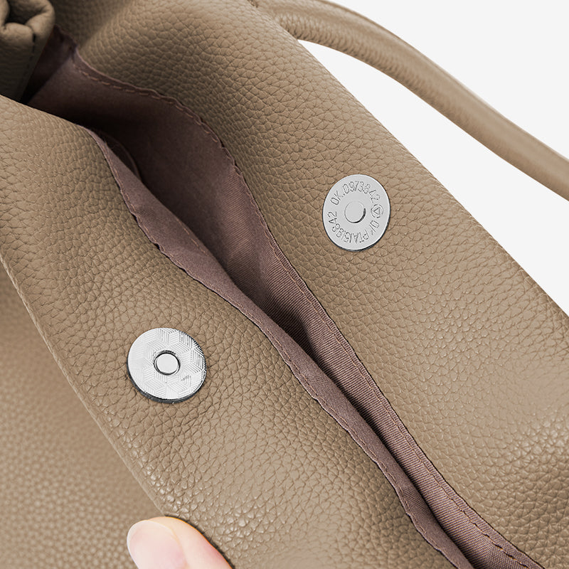 [Lock Tote Bag] BOSTANTEN Tas Tote Kulit PU Tas Selempang Handbag Wanita Korean Style Tote Bag Wanita