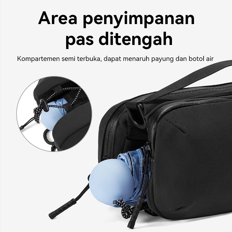 Bostanten Tas Pria Selempang Pinggang Sling Waist Bag Waterproof