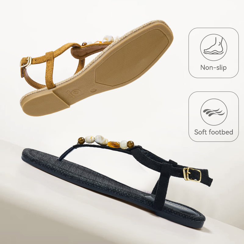 BOSTANTEN Lucky Sandal Flat Jepit Wanita Korea Premium Pesta kekinian