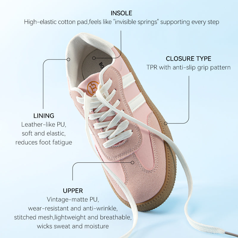 [Kelly Shoes] Bostanten Sepatu Sneakers Wanita Sam-ba Sepatu casual terbaru