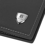 BOSTANTEN Dompet Pria Fashion Garis Horizontal PU Coklat/Hitam Wallet