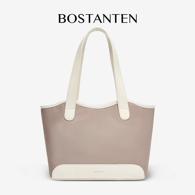 [Olivia Bag] BOSTANTEN Totebag Wanita – Canvas & Kulit Sintetis, Kapasitas Besar