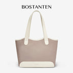 [Olivia Bag] BOSTANTEN Totebag Wanita – Canvas & Kulit Sintetis, Kapasitas Besar