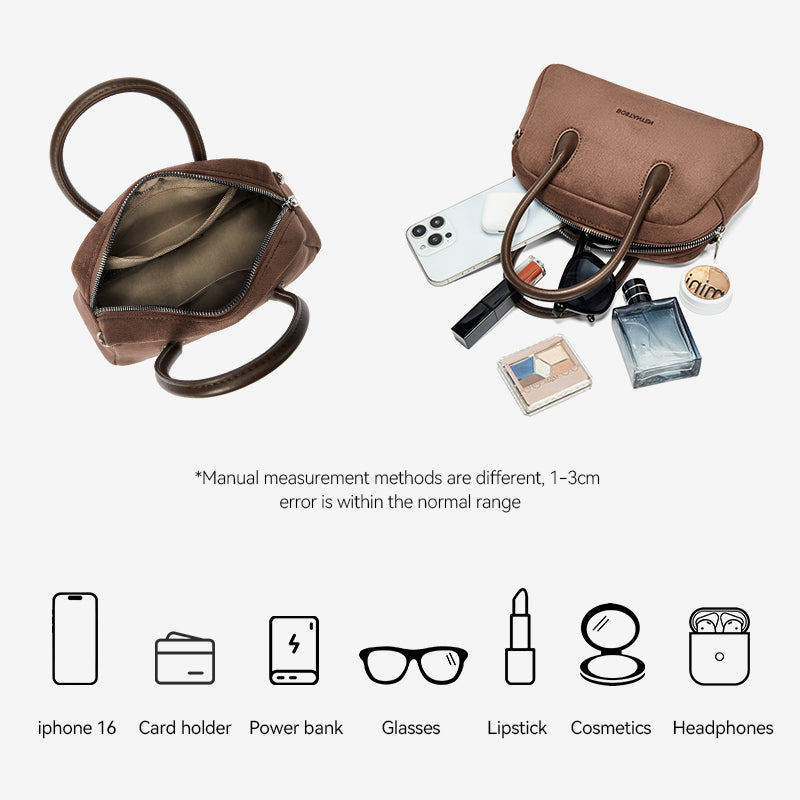 [Alma Bag] BOSTANTEN Tas Selempang Wanita Kain Kulit Suede Sling Bag Handbag Shoulder Bag