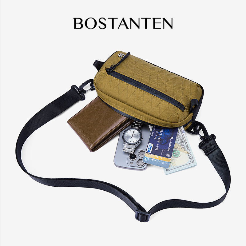 BOSTANTEN Tas Pinggang Pria Tas Bahu Pria Waistbag Pria Clucth Bag Tahan Air