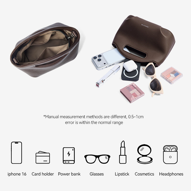 [Hudson Bag] BOSTANTEN Tas Selempang Wanita Mini Lucu - 3in1 Crossbody/Underarm/Tangan, Desain Handle Unik & Tali Adjustable