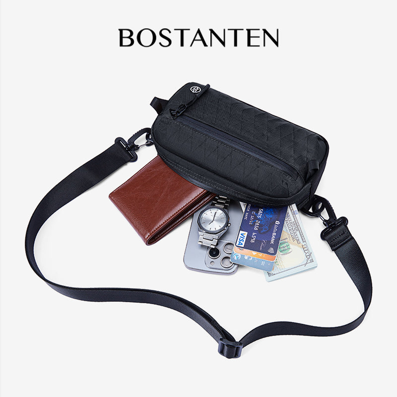 BOSTANTEN Tas Pinggang Pria Tas Bahu Pria Waistbag Pria Clucth Bag Tahan Air