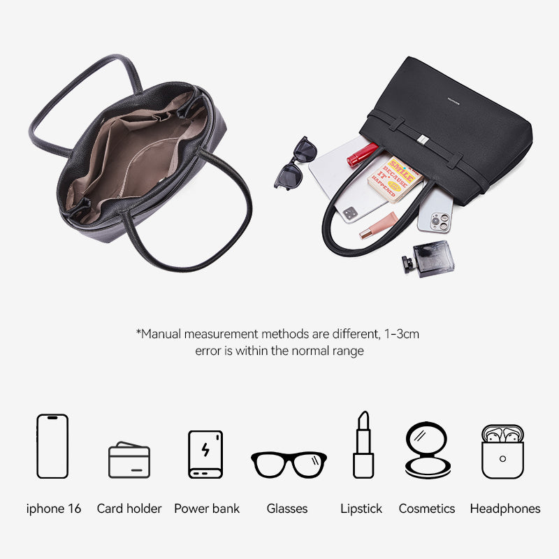[Lock Tote Bag] BOSTANTEN Tas Tote Kulit PU Tas Selempang Handbag Wanita Korean Style Tote Bag Wanita