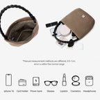 [Teddy Bag] BOSTANTEN Tas Selempang Wanita Kulit Suede Mini Fashionable – Desain Tali Anyaman DIY Adjustable Strap Tas Selempang