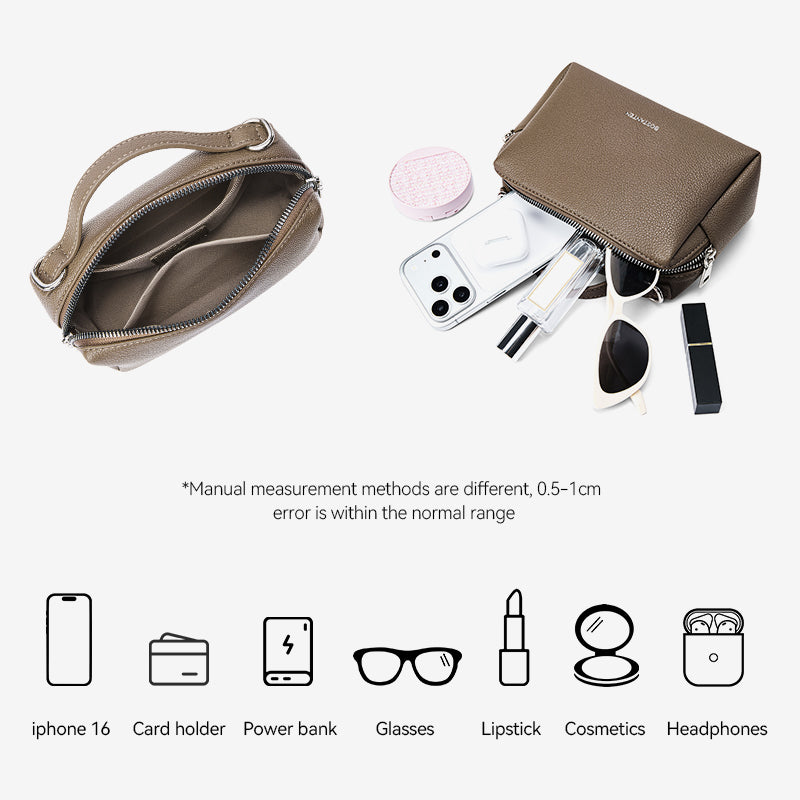 [Vanity Bag] BOSTANTEN Tas Selempang Wanita Premium Kulit Sintetis & Suede - Multifungsi 3in1 Handheld Crossbody Bag
