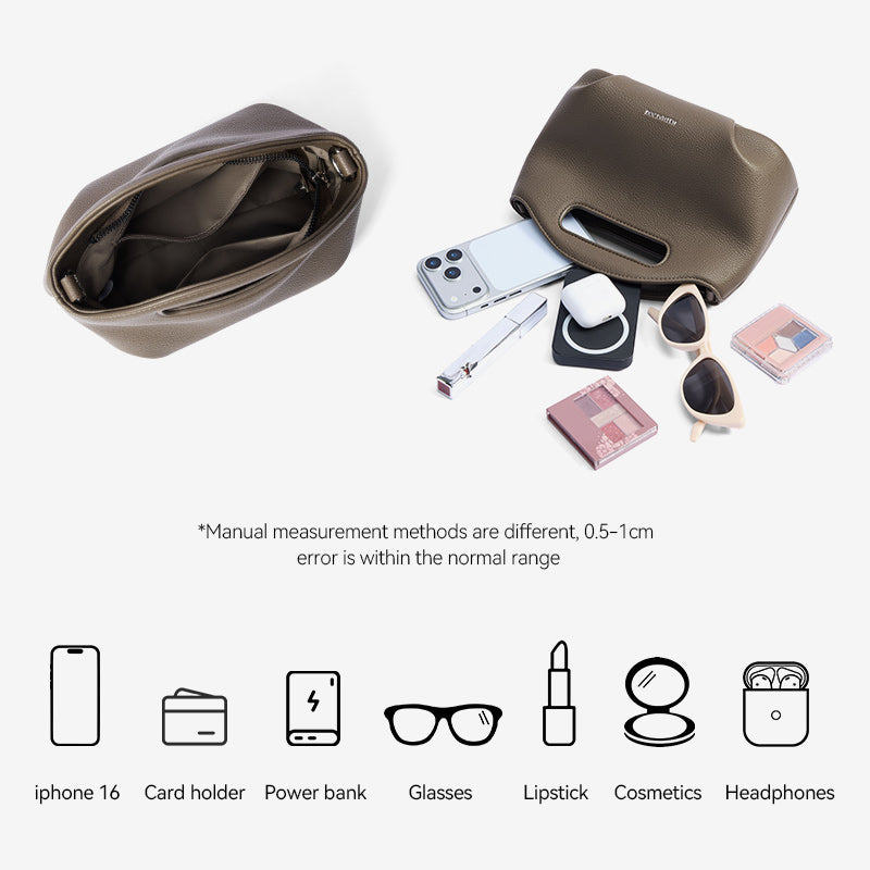 [Hudson Bag] BOSTANTEN Tas Selempang Wanita Mini Lucu - 3in1 Crossbody/Underarm/Tangan, Desain Handle Unik & Tali Adjustable