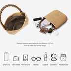 [Teddy Bag] BOSTANTEN Tas Selempang Wanita Kulit Suede Mini Fashionable – Desain Tali Anyaman DIY Adjustable Strap Tas Selempang