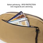 BOSTANTEN Tas Pinggang Pria Tahan Air Tersedia