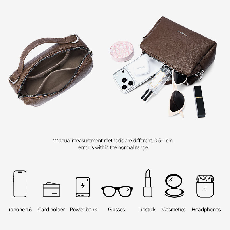 [Vanity Bag] BOSTANTEN Tas Selempang Wanita Premium Kulit Sintetis & Suede - Multifungsi 3in1 Handheld Crossbody Bag