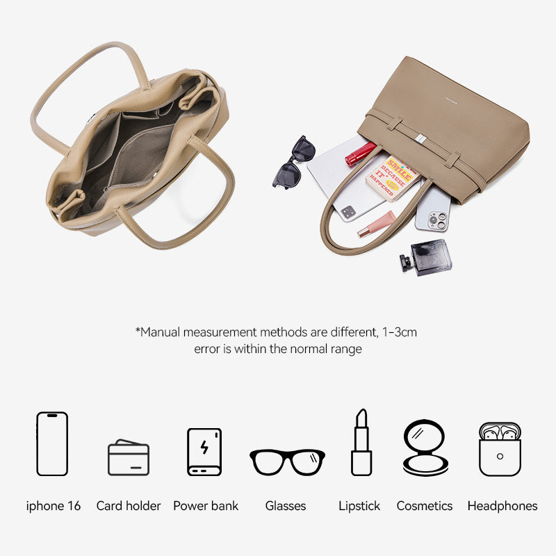 [Lock Tote Bag] BOSTANTEN Tas Tote Kulit PU Tas Selempang Handbag Wanita Korean Style Tote Bag Wanita