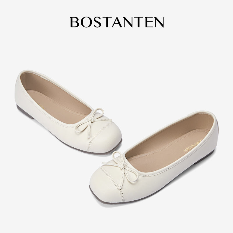 [Puff Ballet Shoes] BOSTANTEN Sepatu Wanita Balet Fashion Anti selip Sol