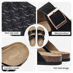 BOSTANTEN Ark Classic Flat Sandal Wanita Sepatu Casual Birken Slide Dua Buckle Umroh Haji Empuk Nyaman Anti Slip