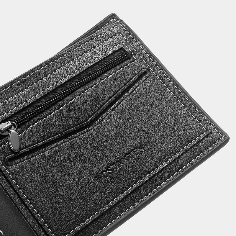 BOSTANTEN Dompet Lipat Pria Kulit PU Dengan Berbagai Motif