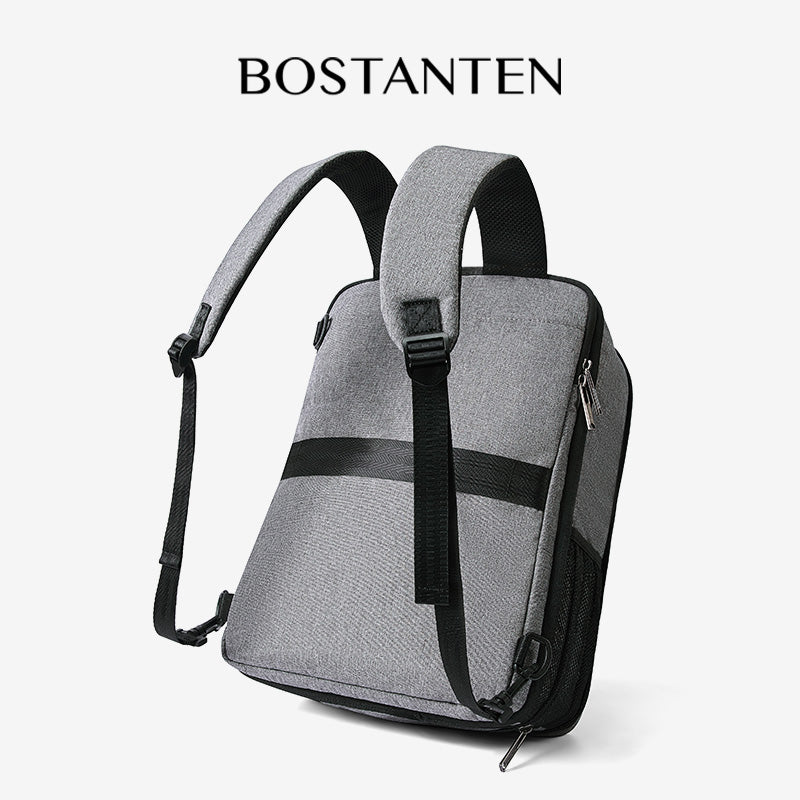 Bostanten Dualpack Bag Tas Ransel Pria Expandable Tas Laptop Anti Air untuk Kerja Bisnis Sekolah Kuliah