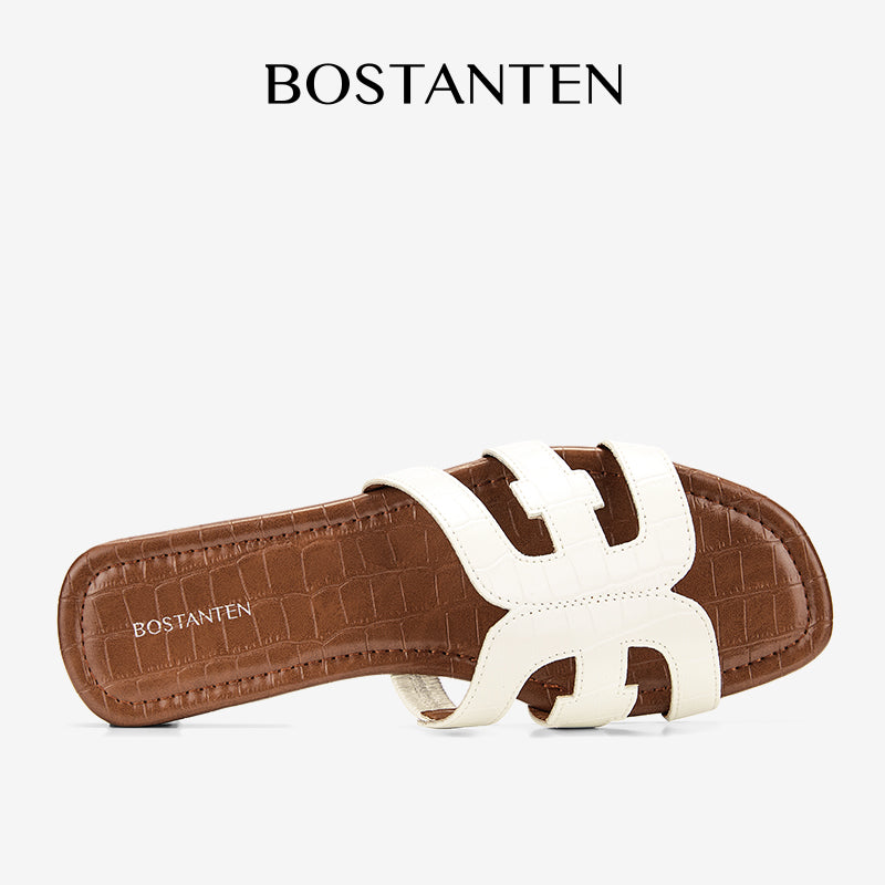[Volcana Shoes]Bostanten Sandal Wanita Sandal pantai berongga dengan ujung terbuka