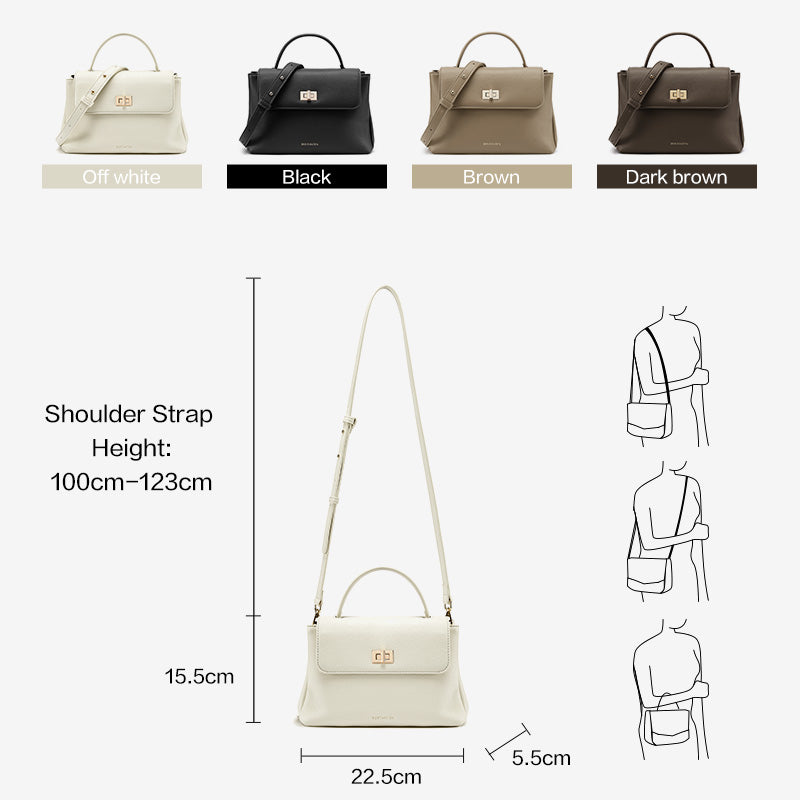 BOSTANTEN 3 in 1 Tas Wanita Kulit Sintetis – Handbag & Selempang Kapasitas Besar