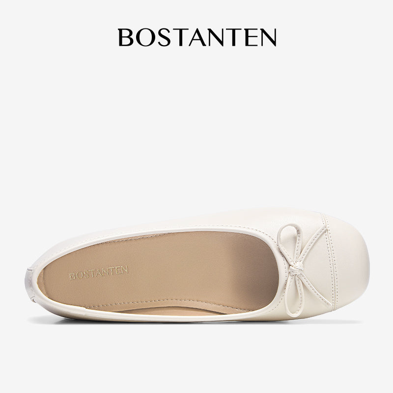 [Puff Ballet Shoes] BOSTANTEN Sepatu Wanita Balet Fashion Anti selip Sol