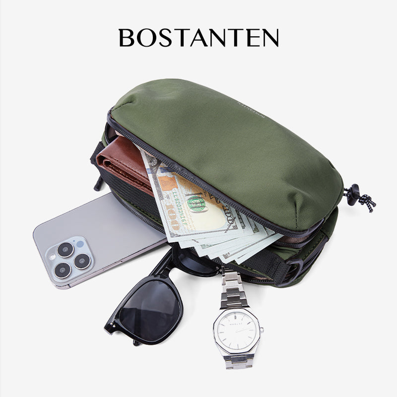 Bostanten Tas Pria Selempang Pinggang Sling Waist Bag Waterproof