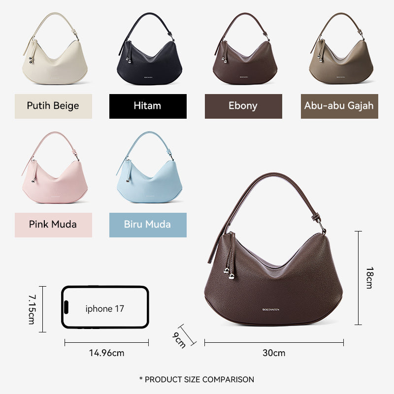 [Loop Bag] BOSTANTEN Tas Selempang Wanita Tas Tangan Silinder Premium Kulit Multi Carry Hand/Underarm/Crossbody Fashion
