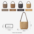 [Teddy Bag] BOSTANTEN Tas Selempang Wanita Kulit Suede Mini Fashionable – Desain Tali Anyaman DIY Adjustable Strap Tas Selempang