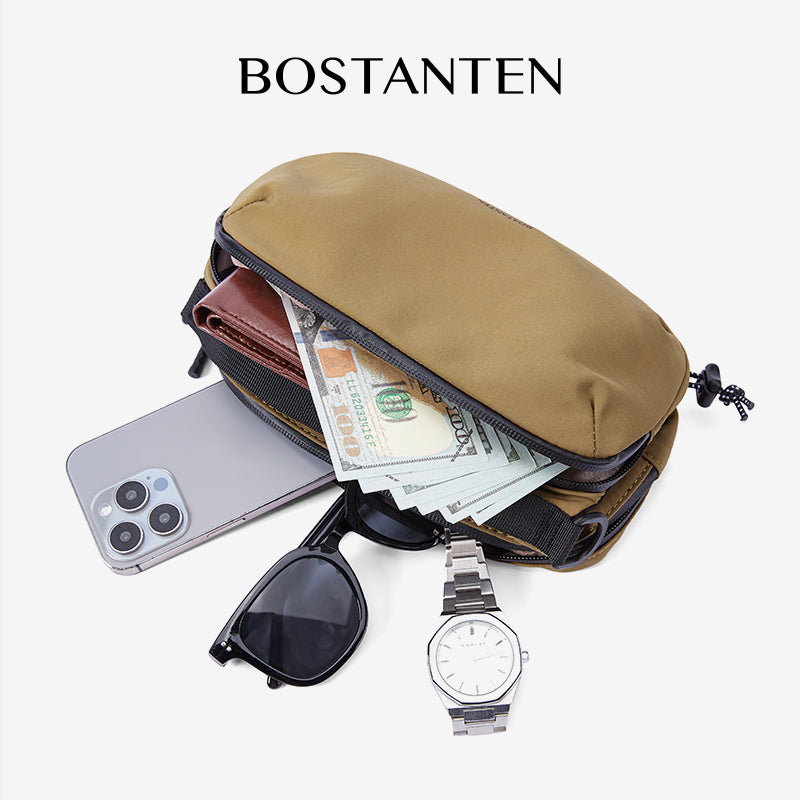 Bostanten Tas Pria Selempang Pinggang Sling Waist Bag Waterproof