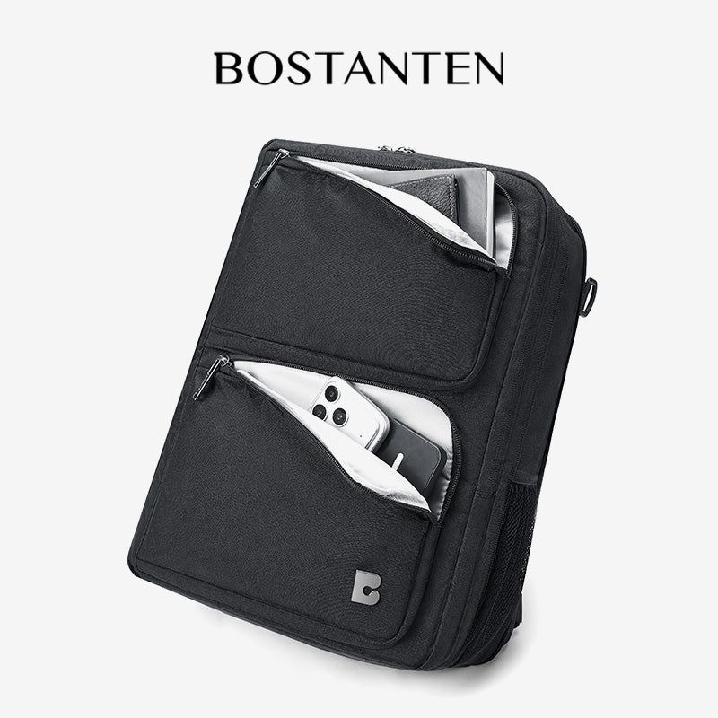 Bostanten Dualpack Bag Tas Ransel Pria Expandable Tas Laptop Anti Air untuk Kerja Bisnis Sekolah Kuliah