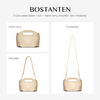 [Hudson Bag] BOSTANTEN Tas Selempang Wanita Mini Lucu - 3in1 Crossbody/Underarm/Tangan, Desain Handle Unik & Tali Adjustable