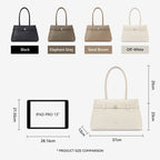 [Lock Tote Bag] BOSTANTEN Tas Tote Kulit PU Tas Selempang Handbag Wanita Korean Style Tote Bag Wanita